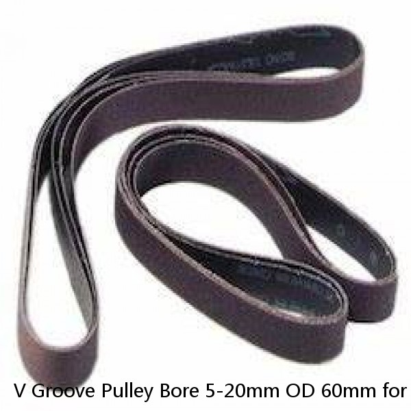 V Groove Pulley Bore 5-20mm OD 60mm for 6mm O Shape PU Belt Round Belt DIY #1 small image